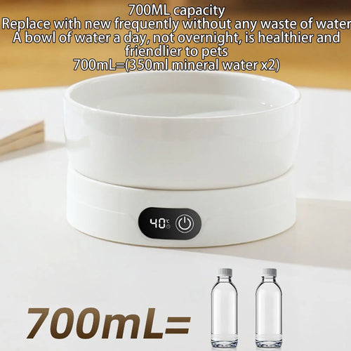 Heated Dog Dish Automatic No Freeze Pet Drinking Plate Thermal Heated Water Bowl For Chickens Ducks Animals Puppy Kitten