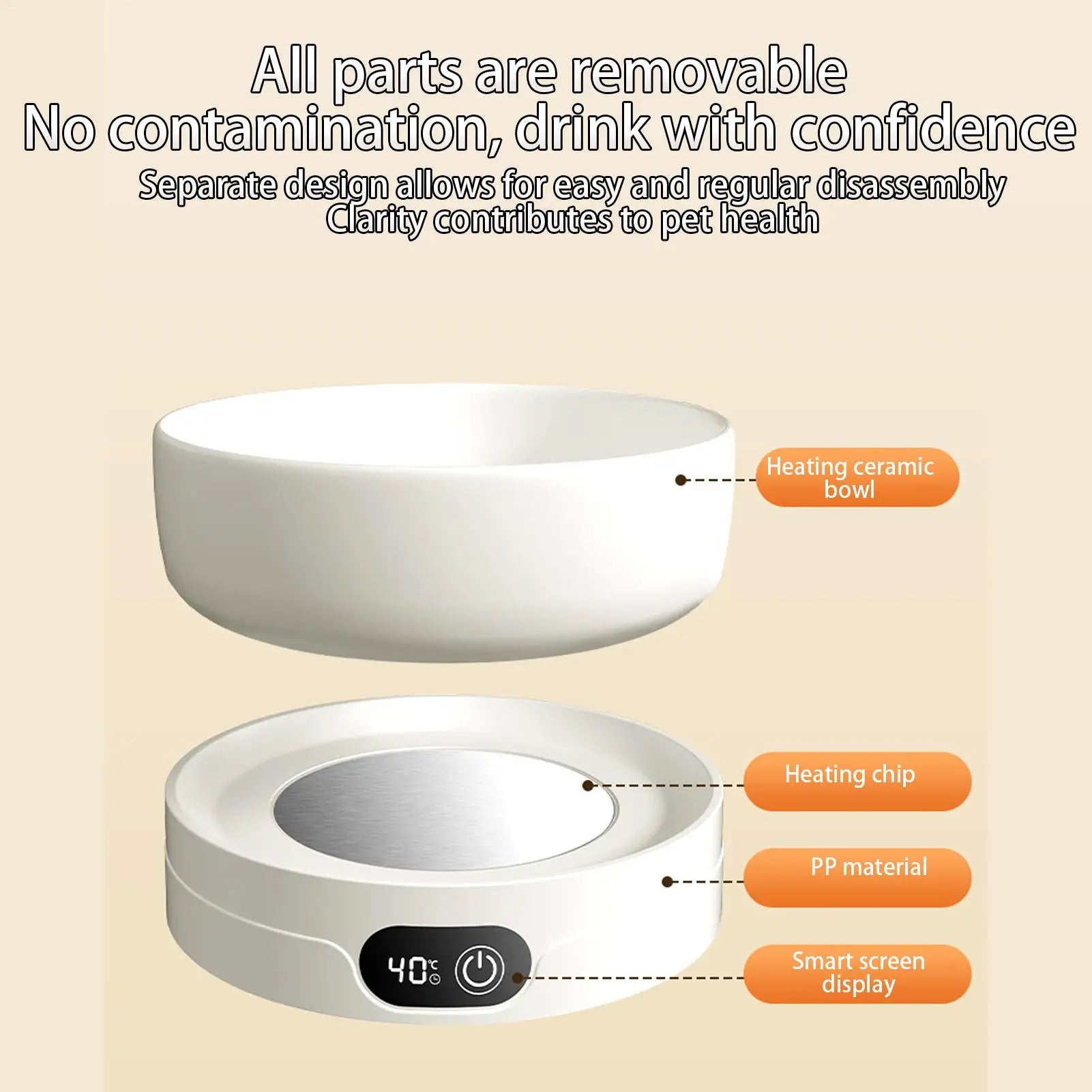 Heated Dog Dish Automatic No Freeze Pet Drinking Plate Thermal Heated Water Bowl For Chickens Ducks Animals Puppy Kitten