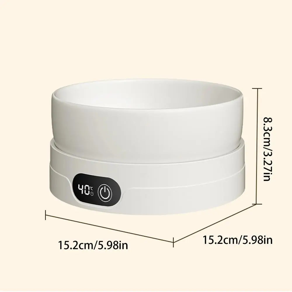 Heated Dog Dish Automatic No Freeze Pet Drinking Plate Thermal Heated Water Bowl For Chickens Ducks Animals Puppy Kitten