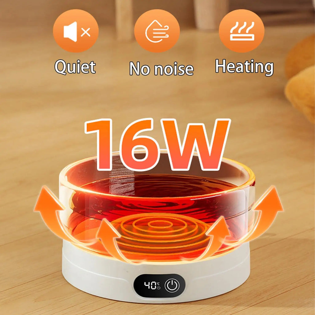 Heated Dog Dish Automatic No Freeze Pet Drinking Plate Thermal Heated Water Bowl For Chickens Ducks Animals Puppy Kitten