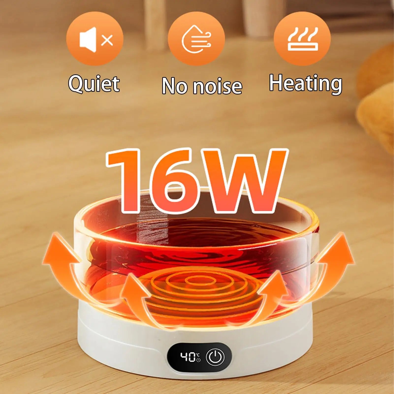 Heated Dog Dish Automatic No Freeze Pet Drinking Plate Thermal Heated Water Bowl For Chickens Ducks Animals Puppy Kitten